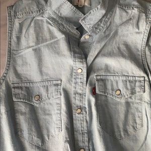 Jean Dress. Button up with pockets